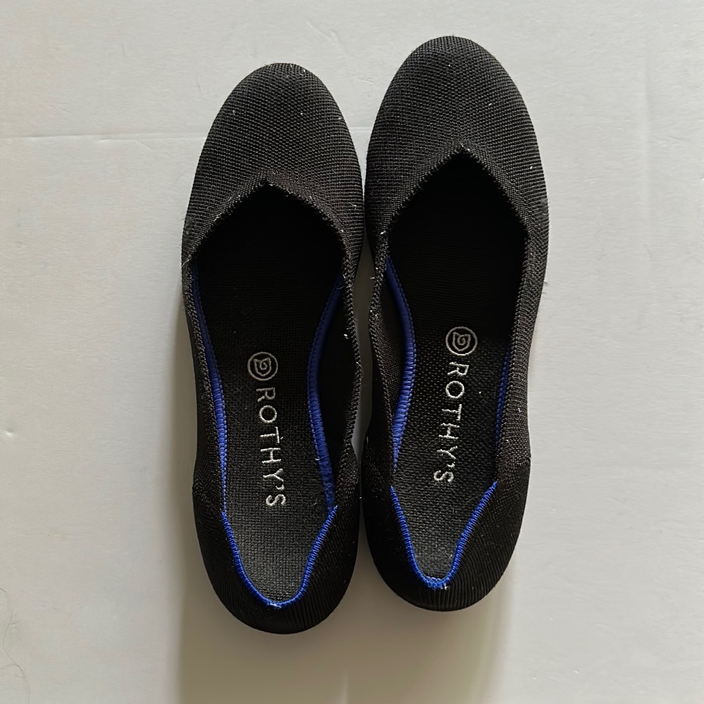 Rothy’s Black flats. Size 10.5